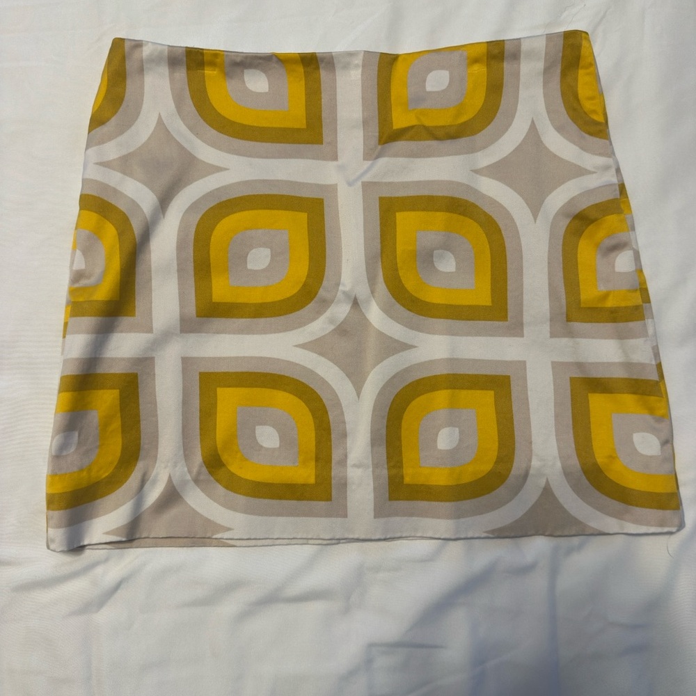 J. Crew Mini Skirt in Mustard and Beige